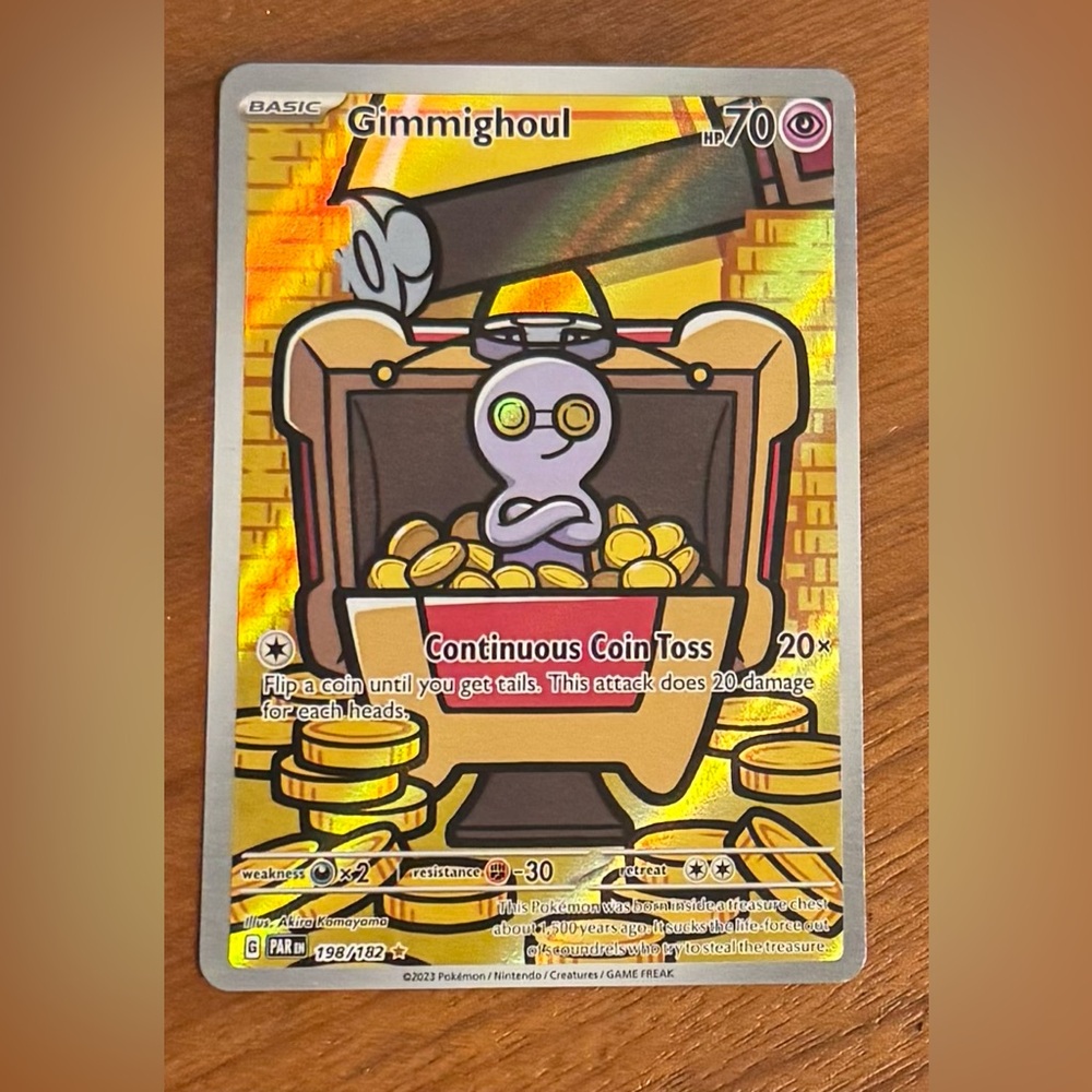 Gimmighoul Illustration Rare 198/182 - Paradox Rift Pokémon Card - Holofoil